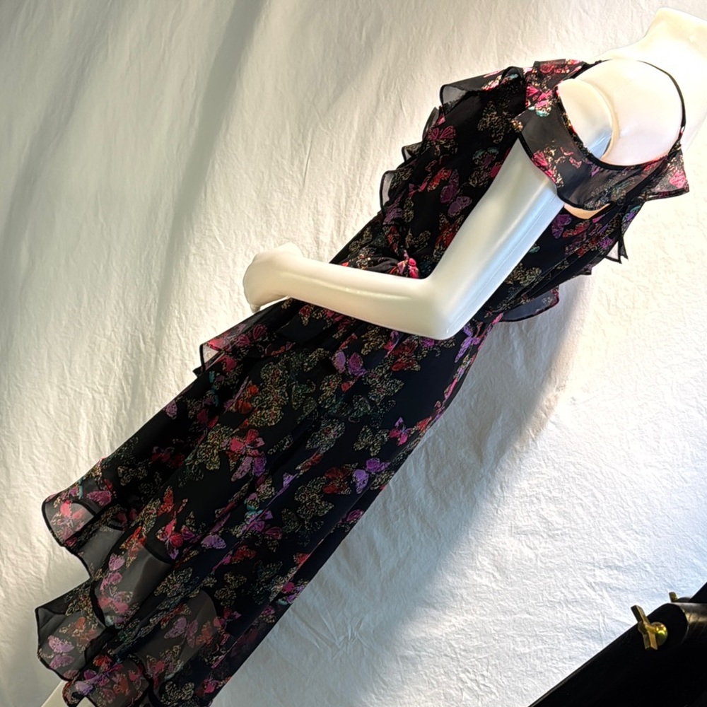Betsey Johnson Pink and Red Ruffled Asymmetrical Sundress - Picture 5 of 15